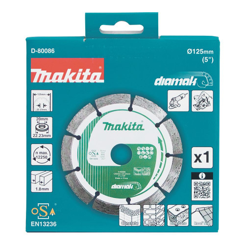 Kotúč rezný Diamak 125x22,23mm D-80086