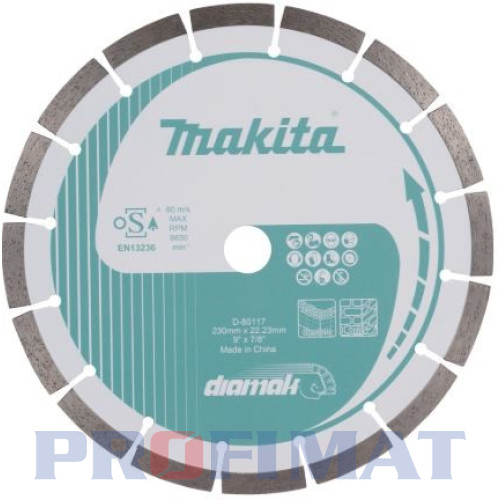 Kotúč rezný Diamak 230x22,23mm  Kotúč rezný Diamak 230x22,23mm