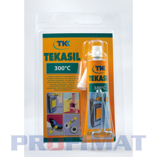 Tekasil 300 °C Acetát motorový silikón  červený    60 ml