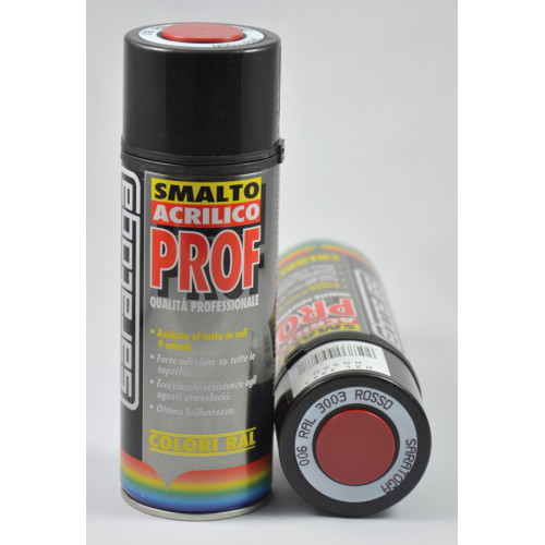 PROF  akrylová farba  rýchloschnúca -rubínovo červená  RAL3003  400 ml