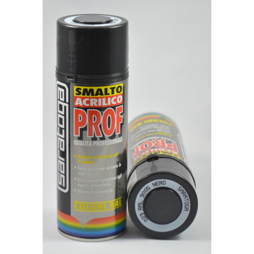 PROF akrylová farba  rýchloschnúca - čierna lesklá  RAL9005 400 ml