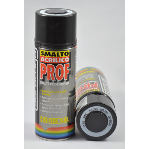 PROF akrylová farba  rýchloschnúca - čierna matná  RAL 9005 400 ml