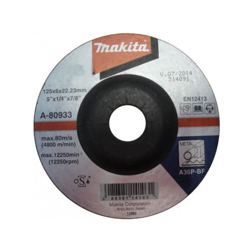 Kotúč brúsny na kov 125x6x22 A-80933