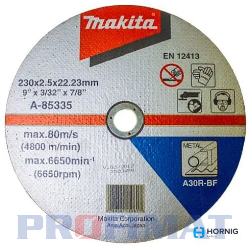Rezný kotúč   230x2,5x22  Makita A-85335