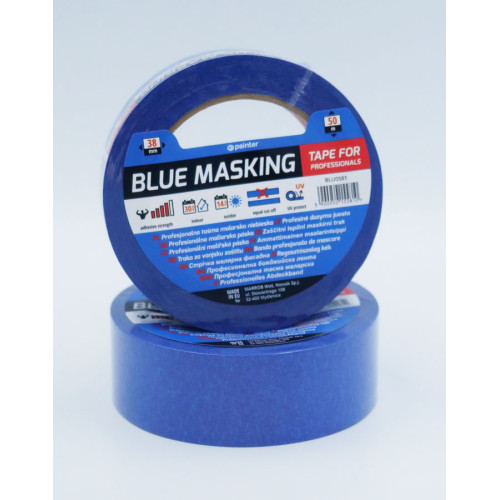Maliarska páska krepová modrá UV PAINTER  38mmx50m